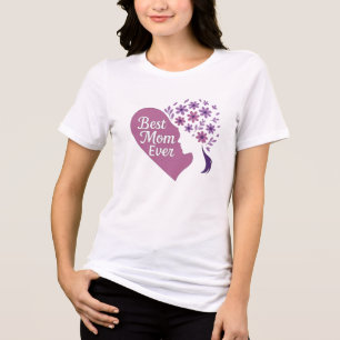 Beste moeder ooit bloementypografie ontwerp T-shir Tri-Blend Shirt