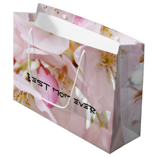 Beste moeder ooit cadeautasjes Love You Roze Bloes Large Cadeautasje