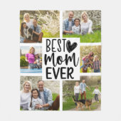 Beste Moeder ooit Custom Multi Foto Keepsake Fleece Deken (Voorkant)