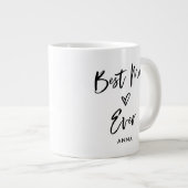 Beste moeder ooit | Eenvoudig Casual script en har Extra Grote Beker (Voorkant rechts)