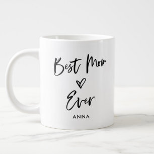 Beste moeder ooit Eenvoudig Casual script en har Extra Grote Beker