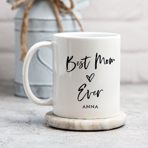 Beste moeder ooit Eenvoudig Casual script en har Koffiemok