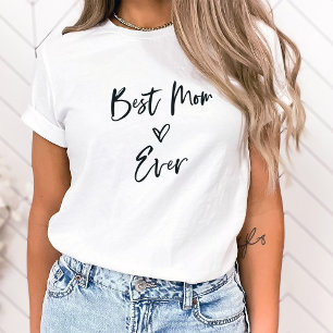 Beste moeder ooit Eenvoudig Casual script en har T-shirt