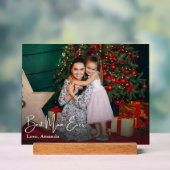 Beste moeder ooit eenvoudige aangepaste foto acryl bord (Neutraal)