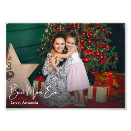 Beste moeder ooit eenvoudige aangepaste foto foto afdruk