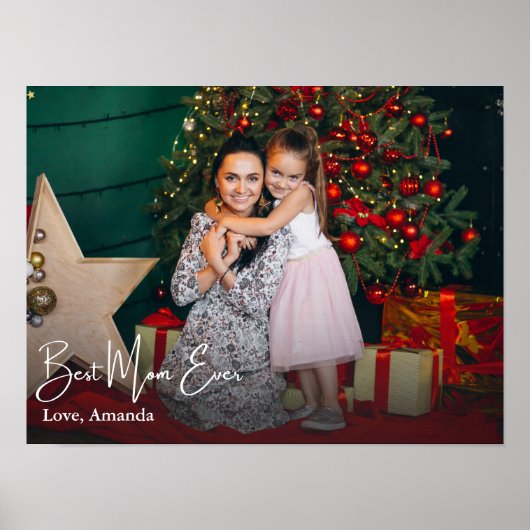 Beste moeder ooit eenvoudige aangepaste foto poster (Voorkant)
