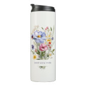 Beste moeder ooit Engels tuin bloemen boeket Thermosbeker (Geroteerd rechts)