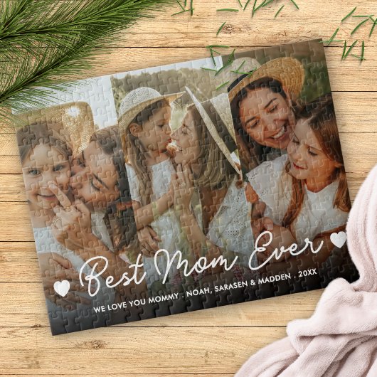 Beste moeder ooit familie 3 foto Moederdag script Legpuzzel