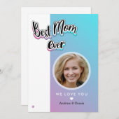 Beste moeder ooit feestdagenkaart (Voorkant / Achterkant)