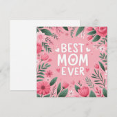 Beste moeder ooit feestdagenkaart (Voorkant / Achterkant)