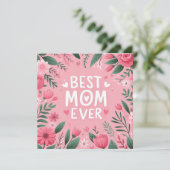 Beste moeder ooit feestdagenkaart (Staand voorkant)