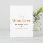 Beste moeder ooit feestdagenkaart (Staand voorkant)