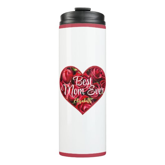 Beste Moeder ooit Floral Modern Moederdag Thermosbeker (Voorkant)