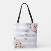 Beste moeder ooit florale tas in pastelkleuren (Achterkant)