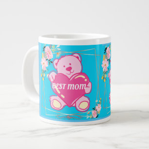 Beste Moeder Ooit Florida Roze Teddybeer Bloemblau Extra Grote Beker