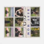 Beste moeder ooit foto collage script fleece deken (Voorkant (Horizontaal))