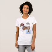 Beste Moeder ooit Foto Collage White Script Black T-shirt (Voorkant volledig)