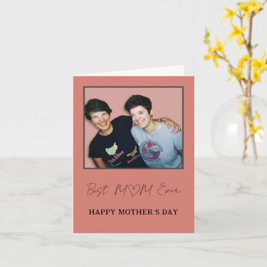 Beste moeder ooit Foto Happy Moederdag Kaart (Gele Bloem)
