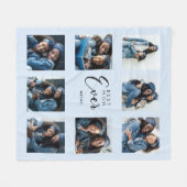 Beste moeder ooit fotocollage lichtblauwe moeder fleece deken (Voorkant (Horizontaal))