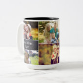 Beste moeder ooit Fotocollage Moederdag Tweekleurige Koffiemok (Voorkant links)