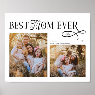 Beste Moeder Ooit Foto's Hart Moederdag Cadeaus Poster