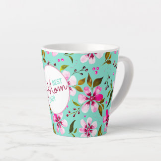 Beste moeder ooit gepersonaliseerd aqua en roze bl latte mok
