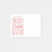 Beste moeder ooit Gepersonaliseerde naam bloem Post-it® Notes (Voorkant)