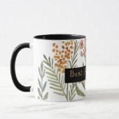 Beste moeder ooit - gepersonaliseerde naam floral mok (Links)