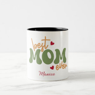 Beste Moeder Ooit Gepersonaliseerde Script Naam Mo Tweekleurige Koffiemok