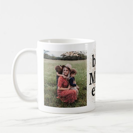 Beste moeder ooit Gold Custom Multi Photo Mok (Links)