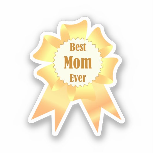 Beste moeder ooit Golden winner award lint Sticker (Voorkant)