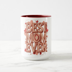 Beste moeder ooit Goud 3D-ontwerp Elegante Moede Mok