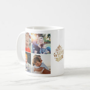 Beste moeder ooit gouden letters 9 foto collage ma koffiemok