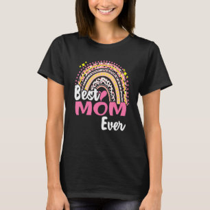 Beste moeder ooit grappny Roze Leopard Rainbow Mot T-shirt