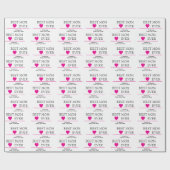 Beste moeder ooit hart | Aangepaste achternaam - Cadeaupapier (Vlak)