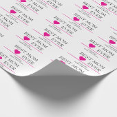 Beste moeder ooit hart | Aangepaste achternaam - Cadeaupapier (Hoek)