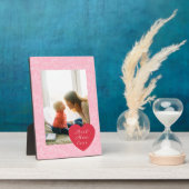 Beste moeder ooit Hart Foto Bloem Fotoplaat (Zijkant)