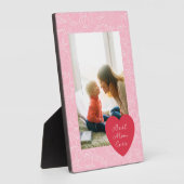 Beste moeder ooit Hart Foto Bloem Fotoplaat (Zijkant)