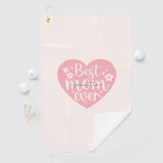Beste moeder ooit - Hart Golfhanddoek (Insitu)