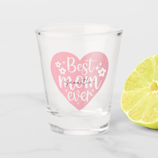 Beste moeder ooit - Hart Shot Glas (Voorkant)