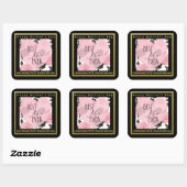 Beste Moeder ooit Harten en Rozen Vierkante Sticker (Vel)