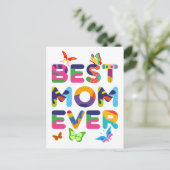 Beste moeder ooit Kleurrijk Briefkaart (Staand voorkant)
