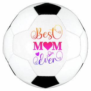 Beste Moeder ooit Kleurrijke Ombre Typografie Scri Voetbal