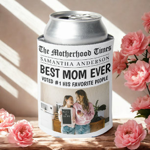 Beste moeder ooit krant aangepaste naam en foto blikjeskoeler