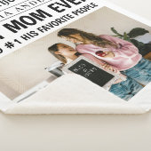 Beste moeder ooit krant aangepaste naam en foto sherpa deken (3/4)