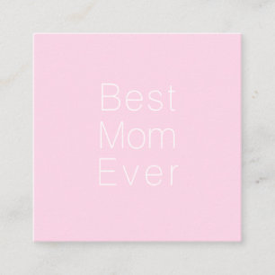 Beste moeder ooit lichtroze witte minimalistische  informatiekaartje