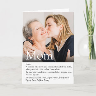 Beste Moeder Ooit, Mama, Moeder Definitie Foto Kaart