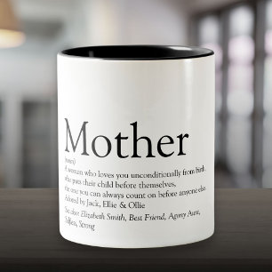 Beste Moeder Ooit, Mama, Moeder Definitie Tweekleurige Koffiemok