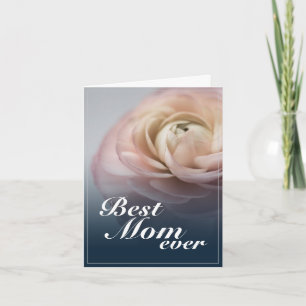 Beste moeder ooit met grote roze roos kaart