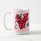 Beste moeder ooit Modern Heart Moederdag Koffiemok (Links)